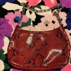 Small red and black purse